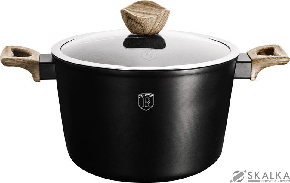 На фото Кастрюля Berlinger Haus Haus Ebony Maple Collection 24х15 см 6 л (BH-1709)