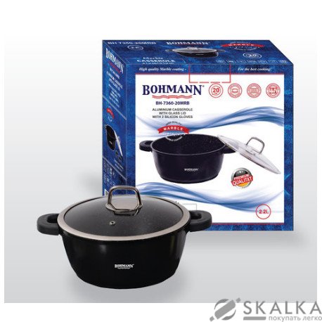 На фото Кастрюля Bohmann 20 см 2.2 л (7360 -20 MRB ВН)