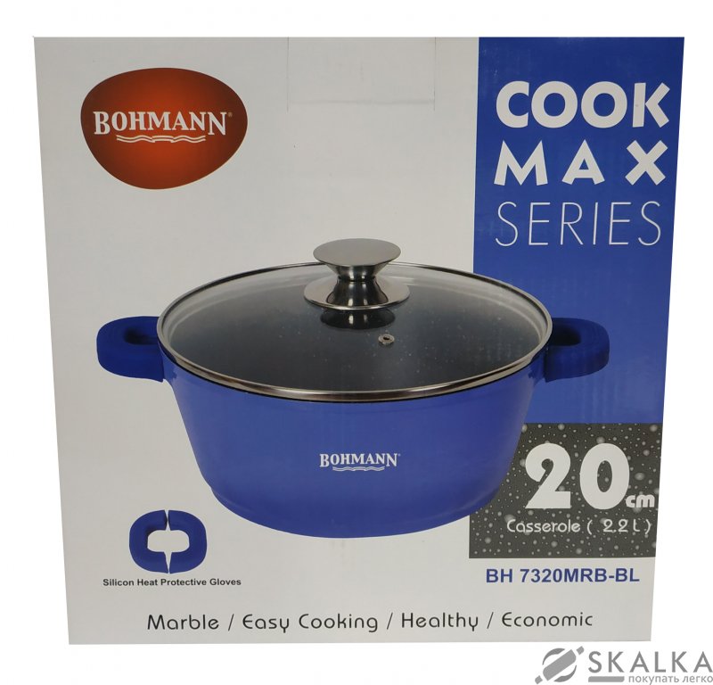 На фото Кастрюля Bohmann 20 см 2.2 л (7320 MRB-BL ВН)