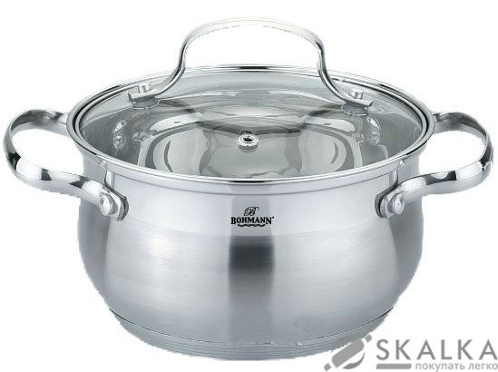 На фото Кастрюля из нержавеющей стали Bohmann 24х13.5 см 6.1 л (BH 5114-24)