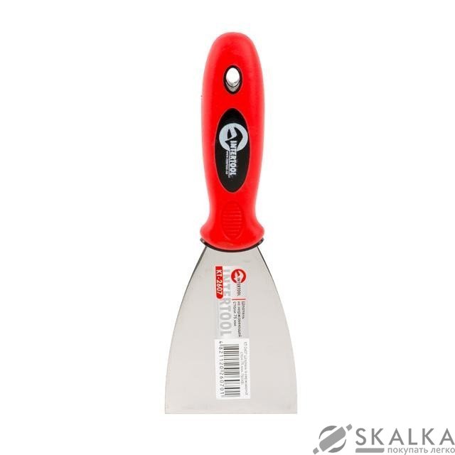 На фото Шпатель Intertool из нержавеющей стали 75мм Проф (KT-2607)