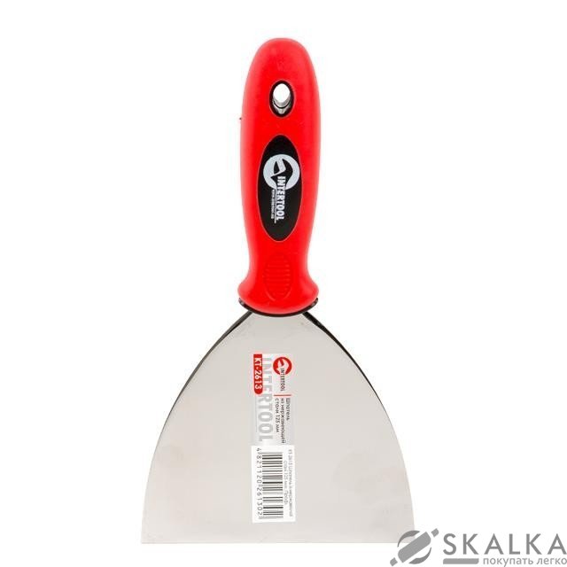 На фото Шпатель Intertool из нержавеющей стали 125мм Проф (KT-2613)