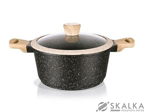 На фото Кастрюля Fissman SPOTTY STONE 28х12.5 см 6.4 л (AL-4426.28)