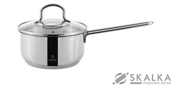 На фото Ковш Vinzer Techno Series 14 см 1.1 л с крышкой (89077)
