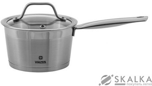 На фото Ковш Vinzer Practic Series 16 см 1.6 л с крышкой (89175)