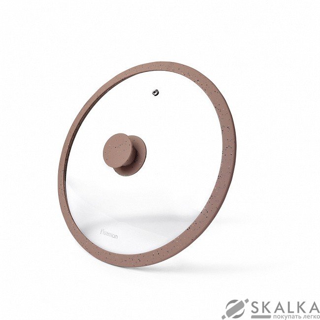 На фото Крышка Fissman ARCADES 26 см с силиконовым ободком (9925)