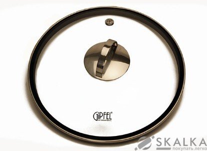 Крышка стеклянная Gipfel SATRIKA с силиконовым основанием 28 см (1038) На фото Крышка стеклянная Gipfel SATRIKA с силиконовым основанием 28 см (1038)