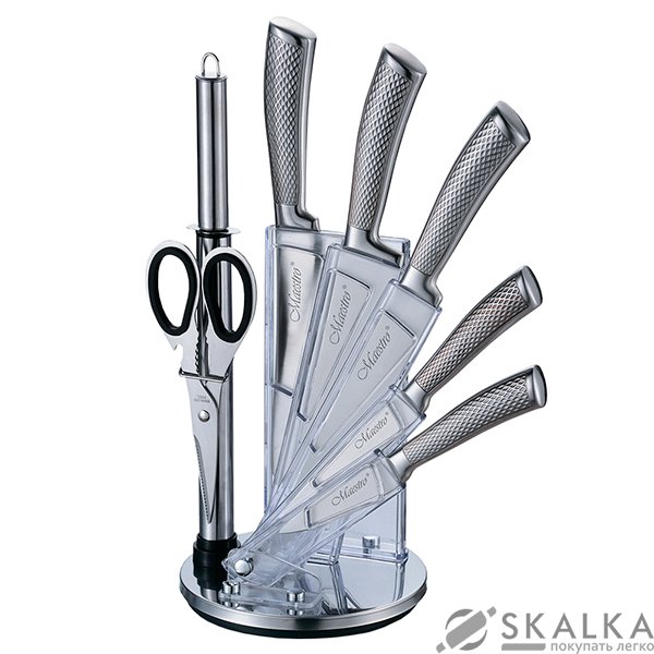 На фото Набор ножей Maestro на подставке 7 предметов (MR-1412)