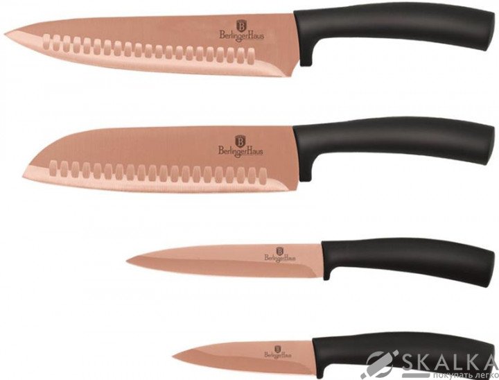 На фото Набор ножей Berlinger Haus Rose Gold Collection 4 предмета (BH-2385)
