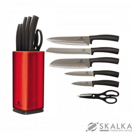 На фото Набор ножей Berlinger Haus на подставке 7 предметов (BH-2402)