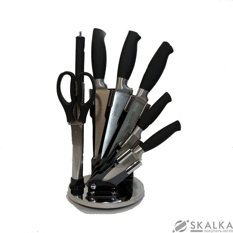 На фото Набор ножей Zurrichberg на подставке 8 предметов (ZBP-5001 Black)