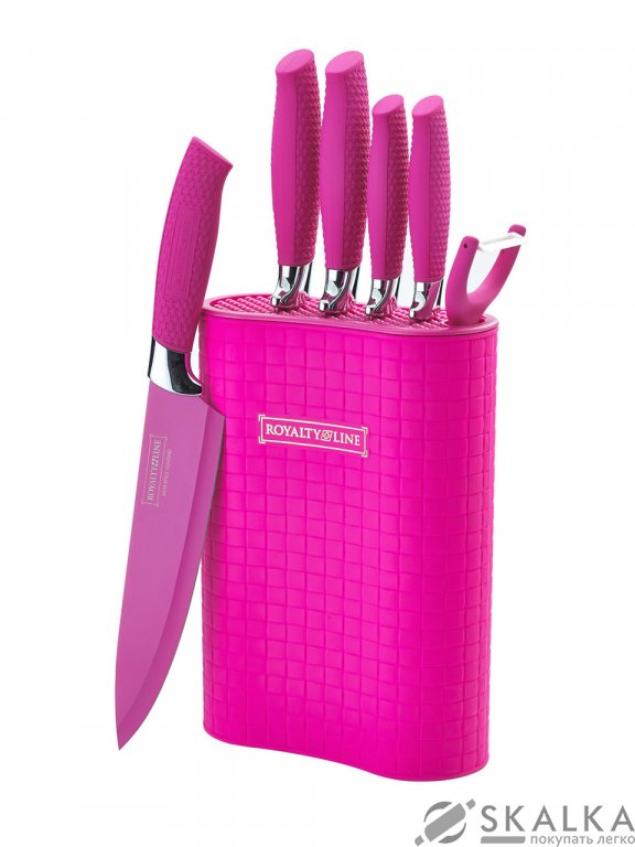 На фото Набор ножей Royalty Line на подставке 7 предметов (RL-6MSTRO)