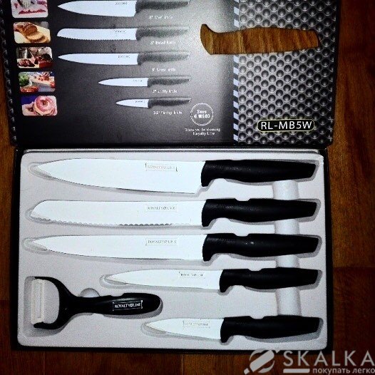 Набор ножей Royalty Line 6 предметов (RL-MB5W) На фото Набор ножей Royalty Line 6 предметов (RL-MB5W)