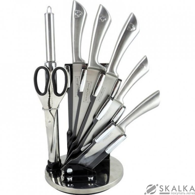 На фото Набор ножей Royalty Line на подставке 8 предметов (RL-KSS600)