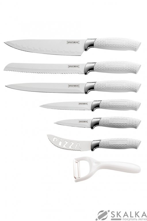 На фото Набор ножей Royalty Line 7 предметов (RL-WHT6-W)