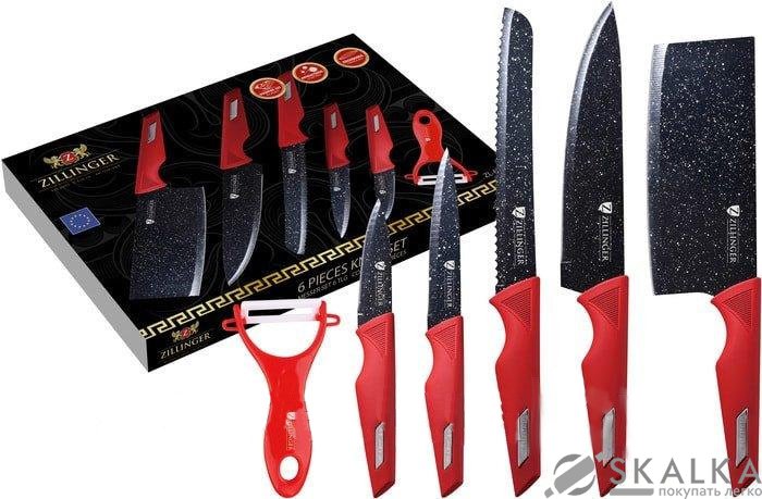 На фото Набор ножей Zillinger с мраморным покрытием 6 предметов (ZL-865)