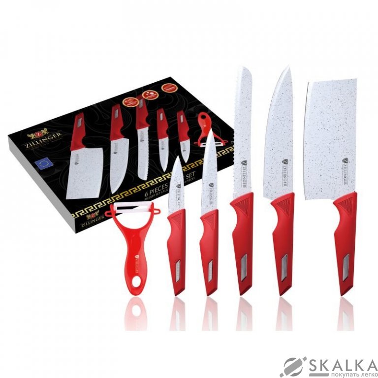 На фото Набор ножей Zillinger с мраморным покрытием 6 предметов (ZL-864)