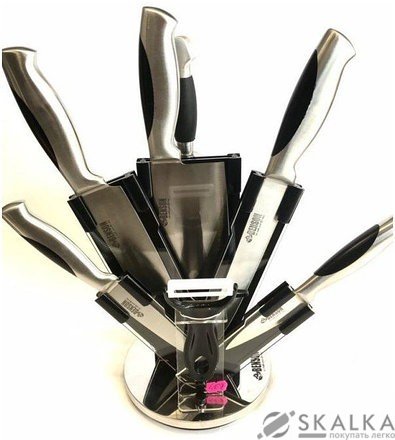 На фото Набор ножей Benson на подставке 9 предметов (BN-407)