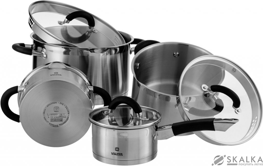 На фото Набор посуды Vinzer Progresso 9 предметов (89021)