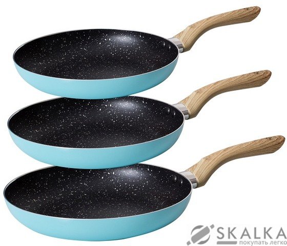 На фото Набор сковород Blaumann Diamond Collection 3 предметов (BL-3289)