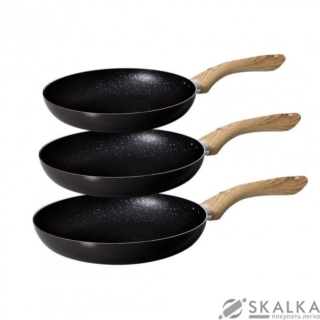 На фото Набор сковород Blaumann Diamond Collection 3 предметов (BL-3291)