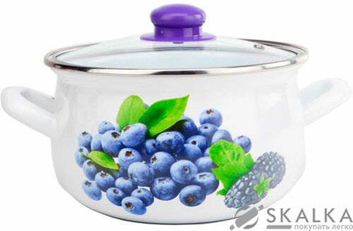 На фото Набор кастрюль Gusto Стигла чорниця 2.1л/3.1л/4л (GT-T-3-B)