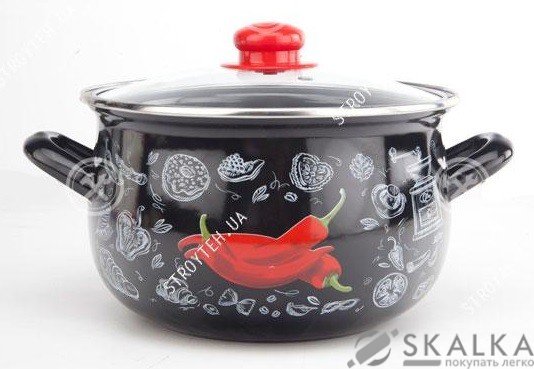 На фото Набор кастрюль Gusto Перчинка 2.1л/3.1л/4л (GT-T-3-P)