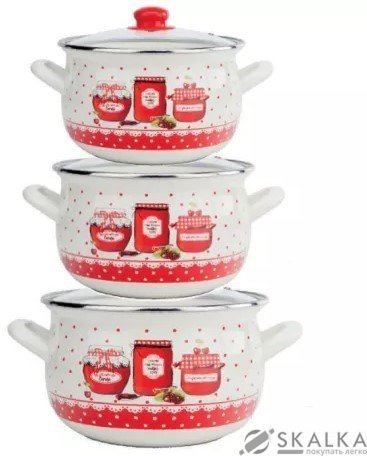 На фото Набор кастрюль Gusto Прянощі 2.1л/3.1л/4л (GT-T-3-S)