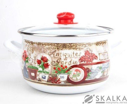 На фото Набор кастрюль Gusto Квітковий сад 2.1л/3.1л/4л (GT-T-3-FG)