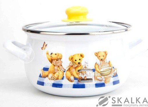 На фото Набор кастрюль Gusto Плюшеве ведмежа 2.1л/3.1л/4л (GT-T-3-Т)