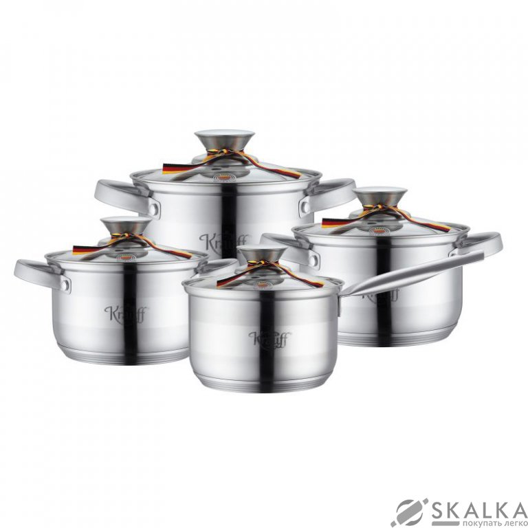 На фото Набор кастрюль Krauff IMPERATOR 8 предметов (88-222-010)