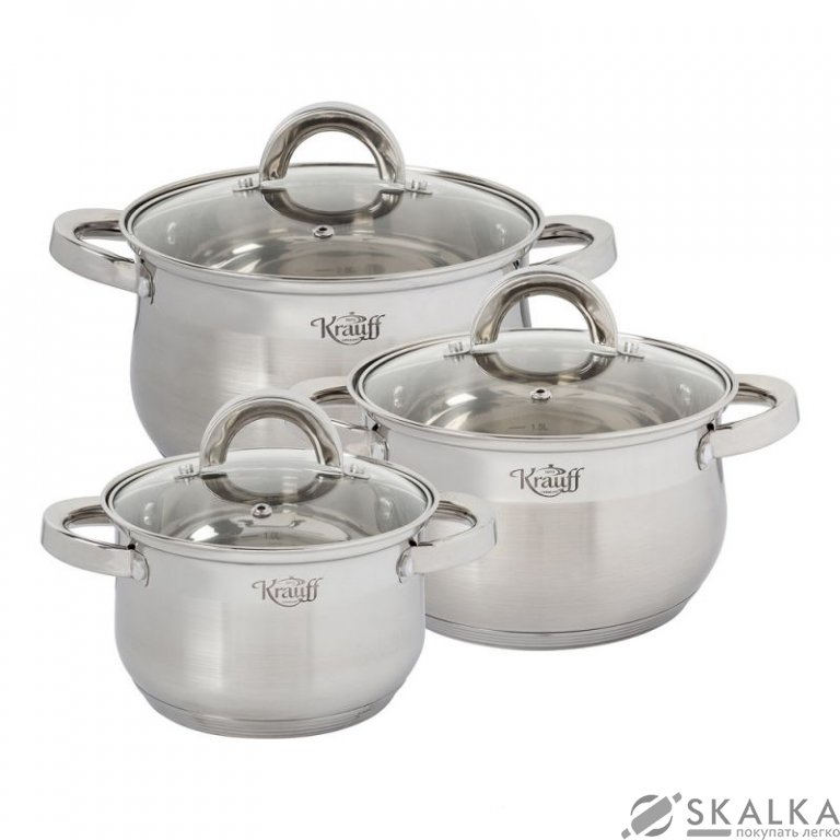 На фото Набор кастрюль Krauff LICHT 6 предметов (88-222-003)