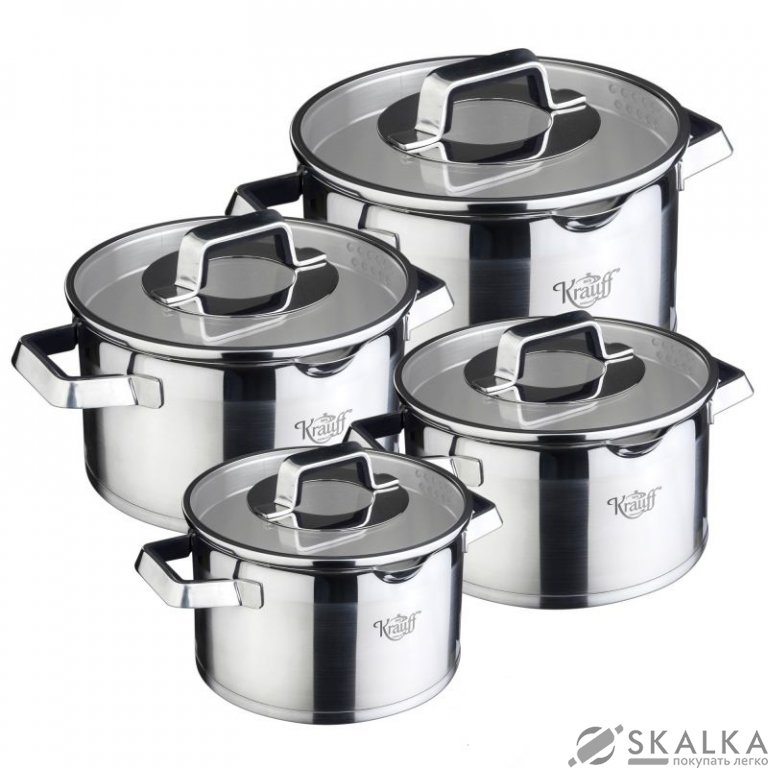 На фото Набор кастрюль Krauff SCHWARZWALD 8 предметов (88-222-016)