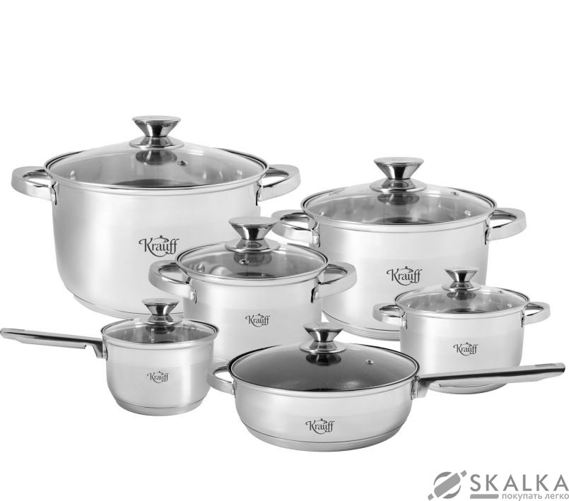 Набор посуды Krauff STEIN 12 предметов (88-222-006) На фото Набор посуды Krauff STEIN 12 предметов (88-222-006)