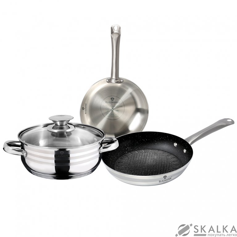 На фото Набор посуды Blaumann Gourmet Line 3 предметов (BL-3179)