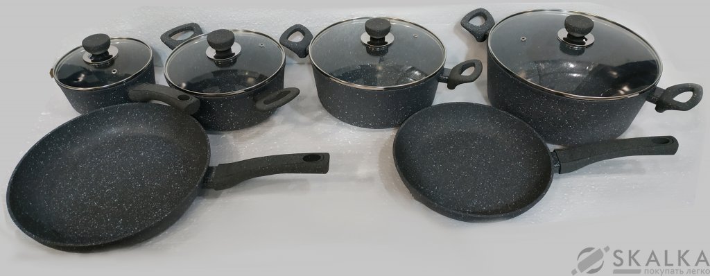 На фото Набор посуды Zurrichberg 11 предметов (ZBP-7027 Gray)