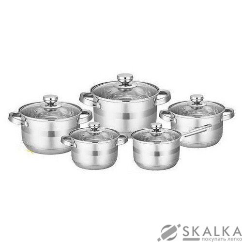 На фото Набор посуды из нержавеющей стали Edenberg 10 предметов (EB-4074)