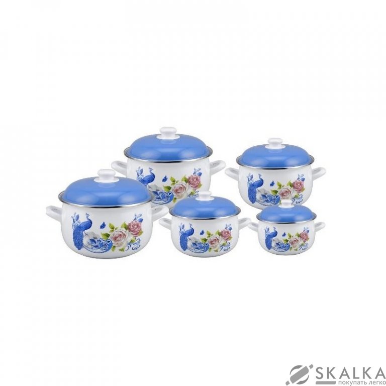Набор эмалированных кастрюль Edenberg 10 предметов (EB-1873) На фото Набор эмалированных кастрюль Edenberg 10 предметов (EB-1873)