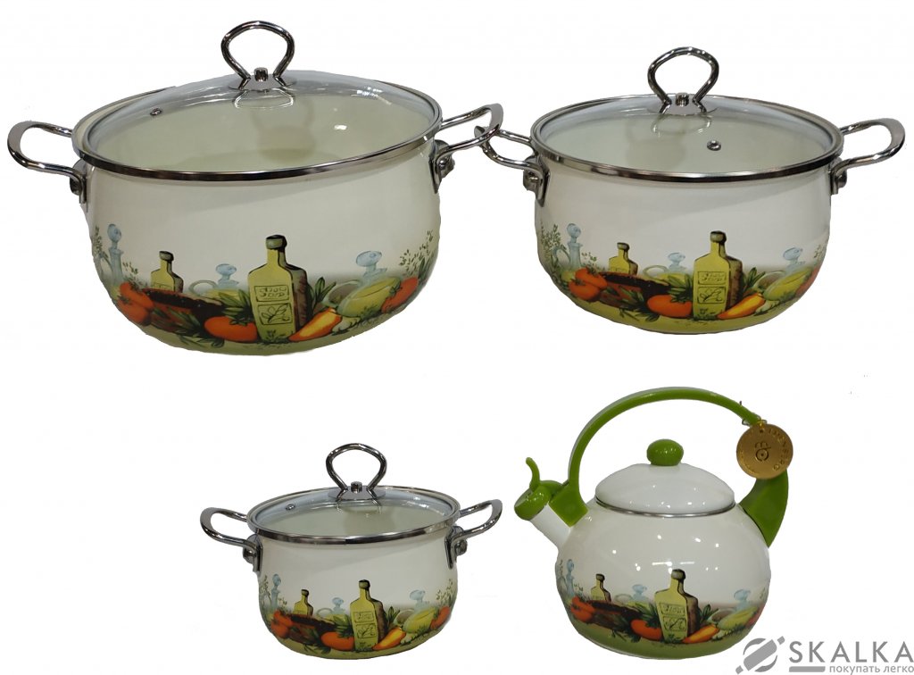 На фото Набор эмалированной посуды Edenberg 7 предметов (EB-3372-D)