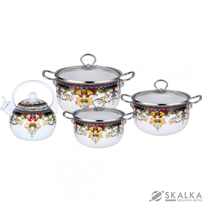 Набор эмалированной посуды Edenberg 7 предметов (EB-3372-A) На фото Набор эмалированной посуды Edenberg 7 предметов (EB-3372-A)