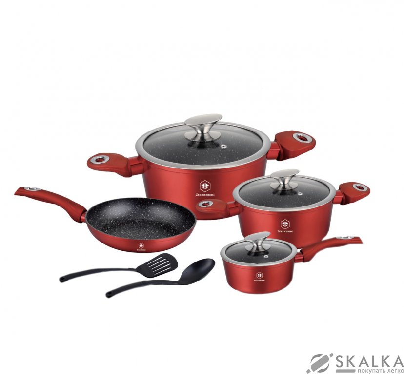 На фото Набор посуды с мраморным покрытием Zurrichberg 11 предметов (ZBP-7121)