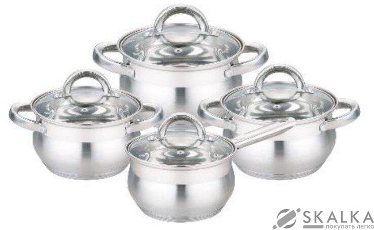 На фото Набор посуды из нержавеющей стали Edenberg 8 предметов (EB-3717)