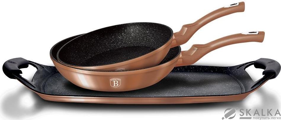 Набор посуды Berlinger Haus Rosegold Metallic Line 3 предметов (BH-1669) На фото Набор посуды Berlinger Haus Rosegold Metallic Line 3 предметов (BH-1669)