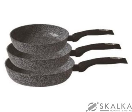 На фото Набор сковород с мраморным покрытием Edenberg 3 предметов (EB-1738)