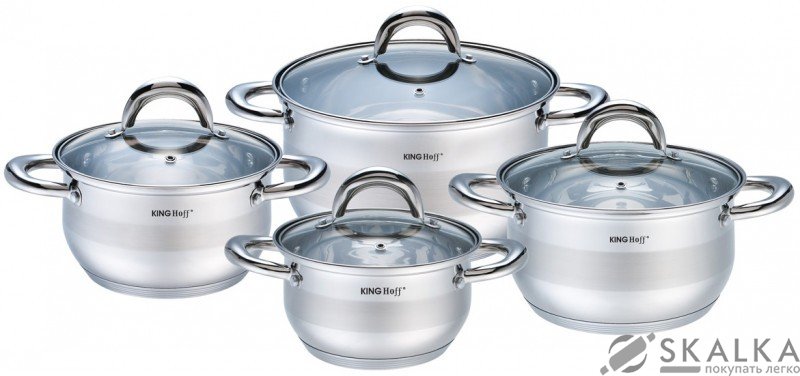 На фото Набор кастрюль KingHoff 8 предметов (1095 KH)