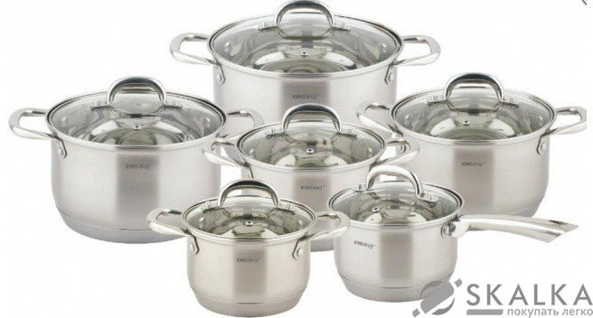 Набор посуды KingHoff 12 предметов (4468 KH) На фото Набор посуды KingHoff 12 предметов (4468 KH)