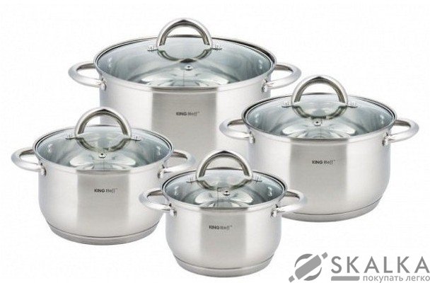 Набор кастрюль KingHoff 8 предметов (4465 KH) На фото Набор кастрюль KingHoff 8 предметов (4465 KH)