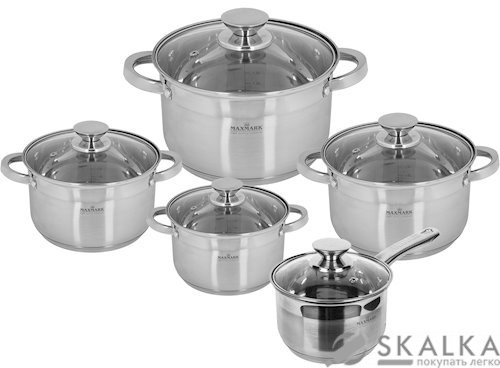 Набор посуды Maxmark 10 предметов (MK-3510) На фото Набор посуды Maxmark 10 предметов (MK-3510)