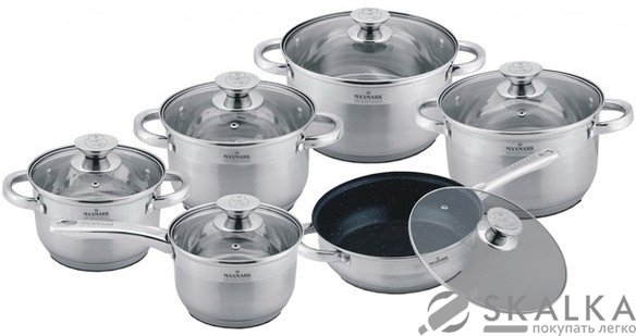На фото Набор посуды Maxmark 12 предметов (MK-3512A)