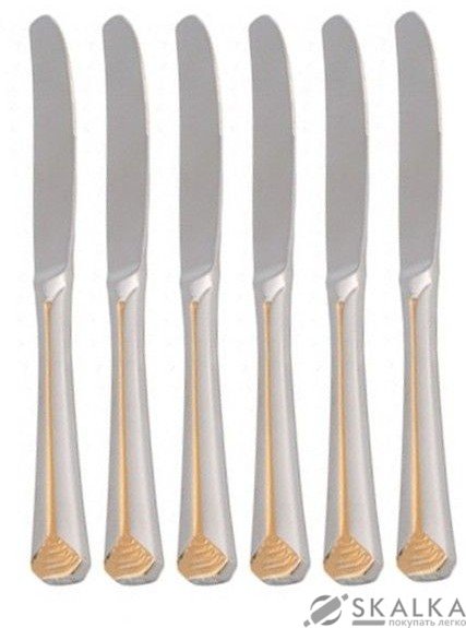 На фото Набор столовых ножей Gipfel ABELL gold 6 предметов (6256)